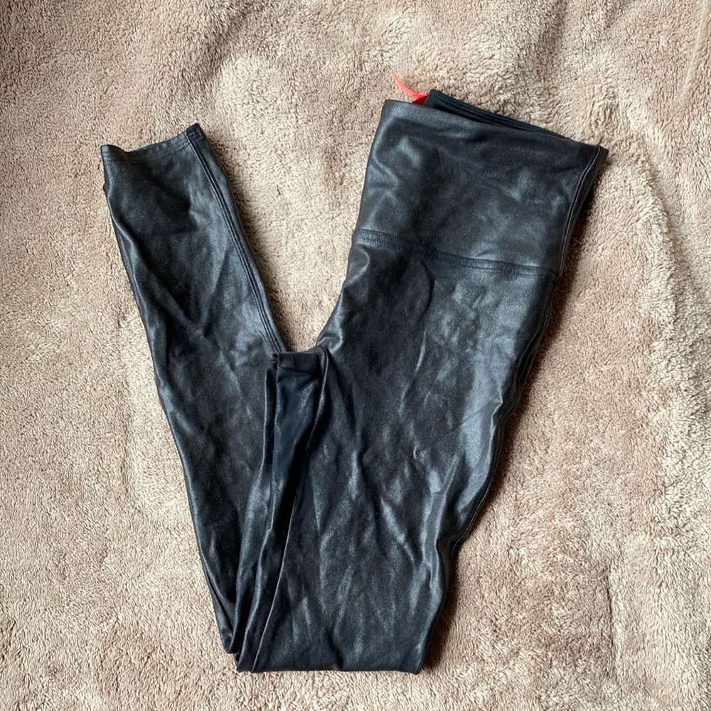 Spanx Black Faux Leather Leggings